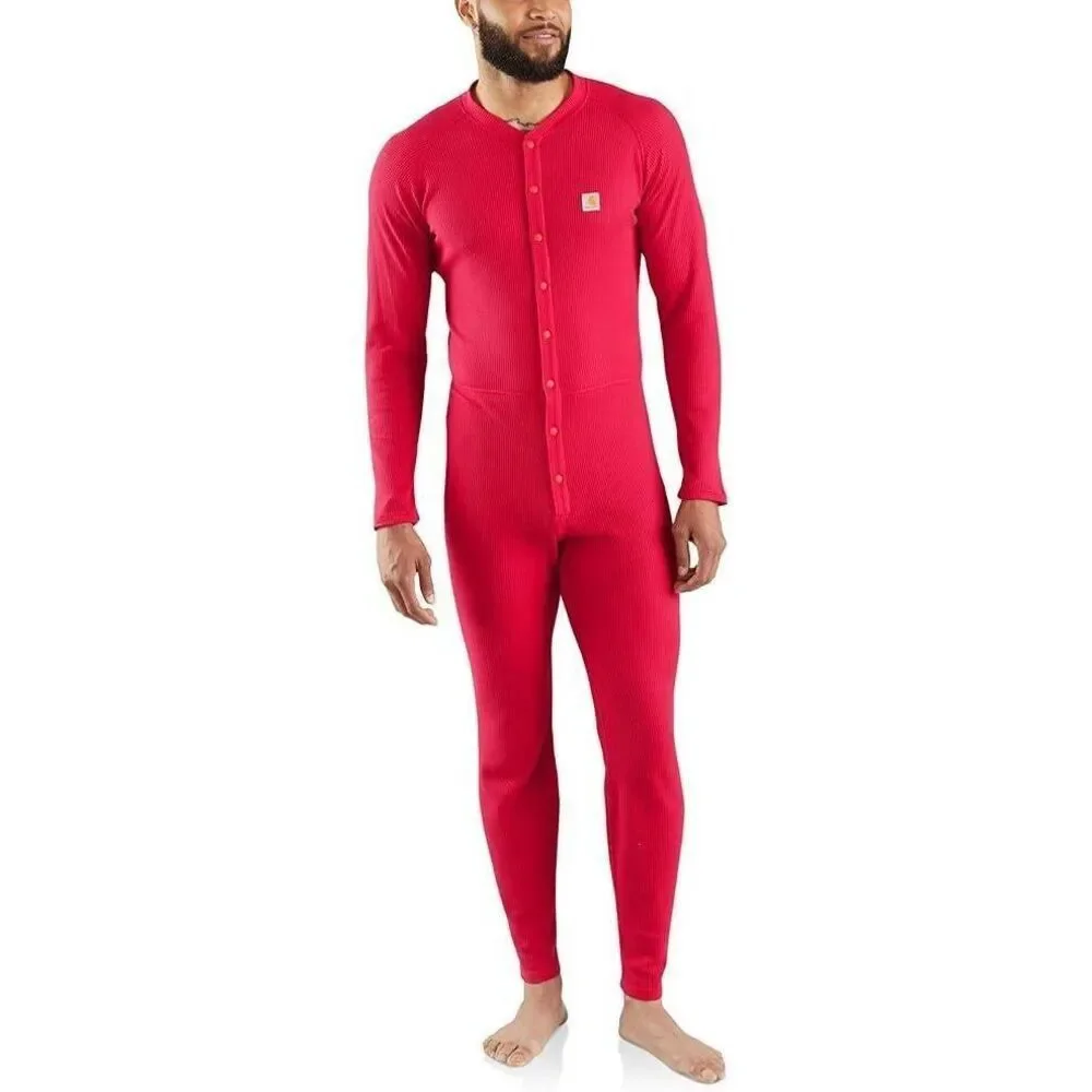 Carhartt Base Force Classic Thermal Layer Union Suit Pajama Onesie Lounge Warm